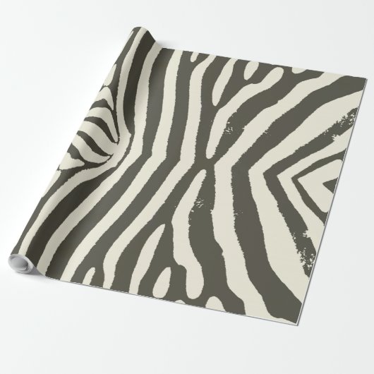 Zebra Stripe Animal Print Muster Geschenkpapier (Ungerollt)