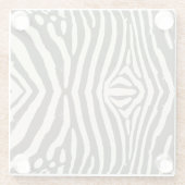 Zebra Stripe Animal Print Muster Glasuntersetzer (Rückseite)