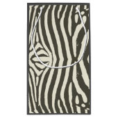 Zebra Stripe Animal Print Muster Kleine Geschenktüte (Rückseite)
