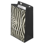 Zebra Stripe Animal Print Muster Kleine Geschenktüte (Vorderseite Schrägansicht)