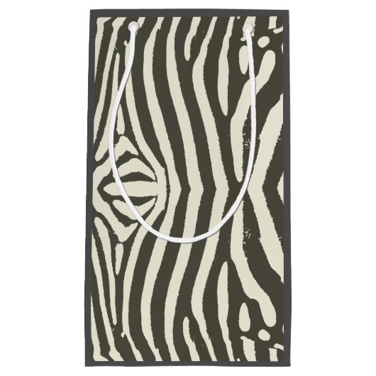 Zebra Stripe Animal Print Muster Kleine Geschenktüte (Vorderseite)