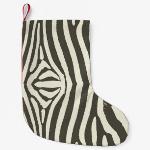 Zebra Stripe Animal Print Muster Kleiner Weihnachtsstrumpf