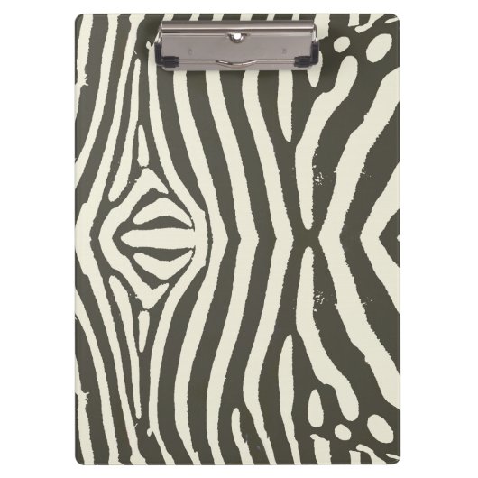 Zebra Stripe Animal Print Muster Klemmbrett (Vorderseite)