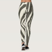 Zebra Stripe Animal Print Muster Leggings (Rückseite)