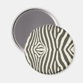 Zebra Stripe Animal Print Muster Magnet (Vorderseite/Rückseite)
