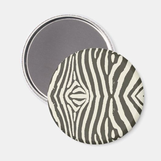 Zebra Stripe Animal Print Muster Magnet (Vorderseite/Rückseite)
