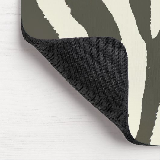 Zebra Stripe Animal Print Muster Mousepad (Ecke)
