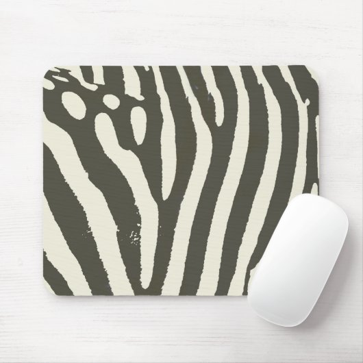 Zebra Stripe Animal Print Muster Mousepad (Mit Mouse)