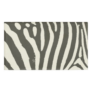 Zebra Stripe Animal Print Muster Namenschild
