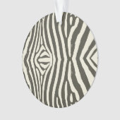 Zebra Stripe Animal Print Muster Ornament (Vorderseite)
