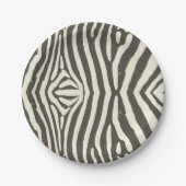 Zebra Stripe Animal Print Muster Pappteller (Vorderseite)