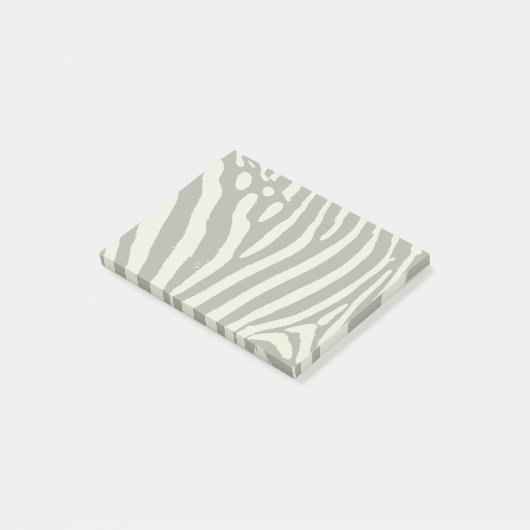 Zebra Stripe Animal Print Muster Post-it Klebezettel (angewinkelt)