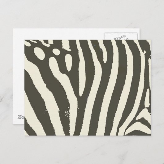 Zebra Stripe Animal Print Muster Postkarte (Vorne/Hinten)