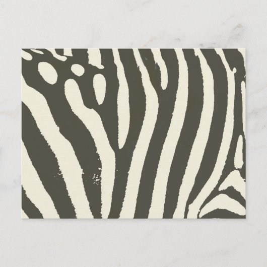 Zebra Stripe Animal Print Muster Postkarte (Vorderseite)