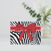 Zebra Stripe Animal Print Muster Postkarte (Stehend Vorderseite)