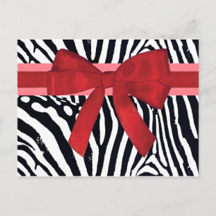 Zebra Stripe Animal Print Muster Postkarte