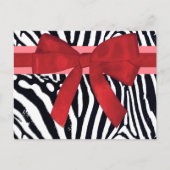 Zebra Stripe Animal Print Muster Postkarte (Vorderseite)
