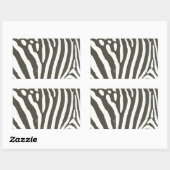Zebra Stripe Animal Print Muster Rechteckiger Aufkleber (Blatt)
