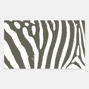 Zebra Stripe Animal Print Muster Rechteckiger Aufkleber