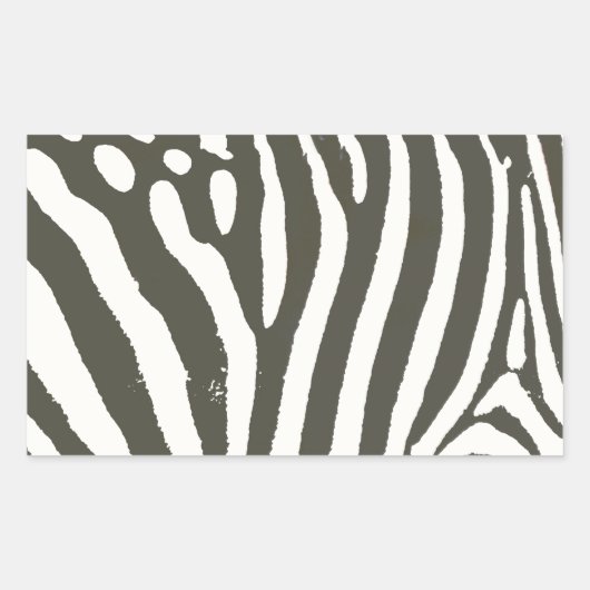 Zebra Stripe Animal Print Muster Rechteckiger Aufkleber (Vorderseite)