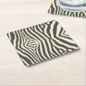 Zebra Stripe Animal Print Muster Rechteckiger Pappuntersetzer (angewinkelt)