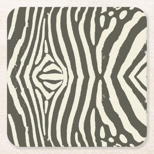 Zebra Stripe Animal Print Muster Rechteckiger Pappuntersetzer (Vorderseite)