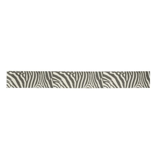 Zebra Stripe Animal Print Muster Satinband (Vorderseite)
