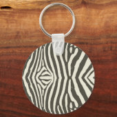 Zebra Stripe Animal Print Muster Schlüsselanhänger (Vorderseite)
