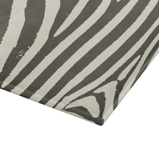 Zebra Stripe Animal Print Muster Schneidebrett (Ecke)