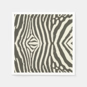 Zebra Stripe Animal Print Muster Serviette (Vorderseite)