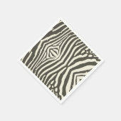 Zebra Stripe Animal Print Muster Serviette (Ecke)
