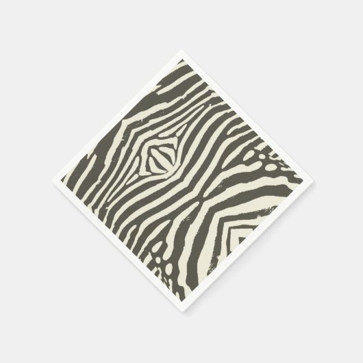 Zebra Stripe Animal Print Muster Serviette (Ecke)
