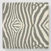 Zebra Stripe Animal Print Muster Steinuntersetzer (Vorderseite)