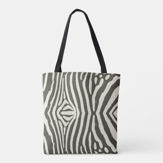 Zebra Stripe Animal Print Muster Tasche (Rückseite)