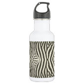 Zebra Stripe Animal Print Muster Trinkflasche (Vorderseite)