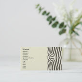 Zebra Stripe Animal Print Muster Visitenkarte (Stehend Vorderseite)