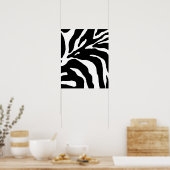Zebra Stripe Animal Print Poster (Küche)