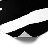 Zebra Stripe Animal Print Poster (Ecke)