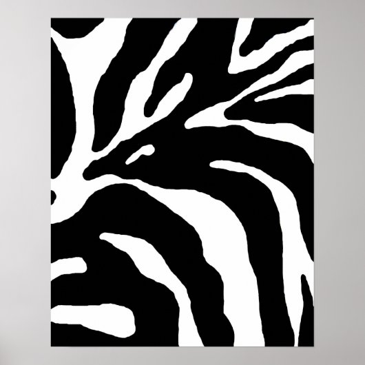 Zebra Stripe Animal Print Poster (Vorne)