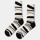 Zebra Stripe Animal Print Premium Crew Socks Socken (Linkes Detail)