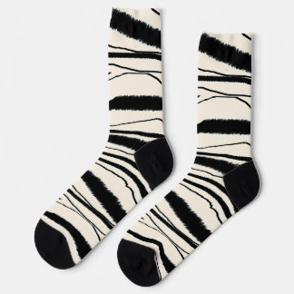 Zebra Stripe Animal Print Premium Crew Socks Socken