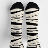 Zebra Stripe Animal Print Premium Crew Socks Socken (Oben)