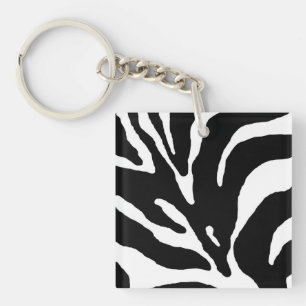 Zebra Stripe Animal Print Schlüsselanhänger