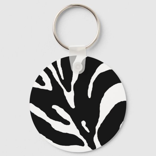 Zebra Stripe Animal Print Schlüsselanhänger (Vorderseite)