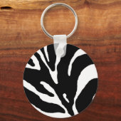 Zebra Stripe Animal Print Schlüsselanhänger (Vorderseite)