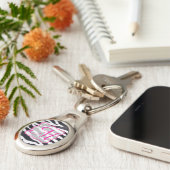 Zebra Stripe Animal Print Wild Digital Key Chain Schlüsselanhänger (Seite)