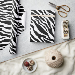Zebra Stripe Animal Print Wrapping Paper Geschenkpapier