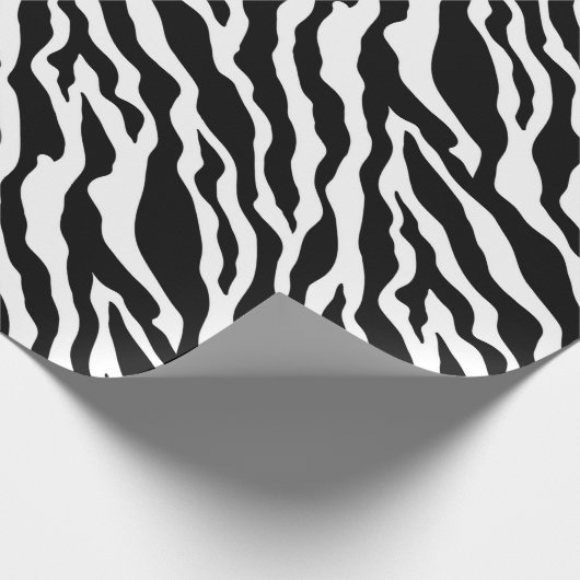 Zebra Stripe Animal Print Wrapping Paper Geschenkpapier (Ecke)