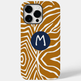 Zebra Stripe Any Color Personalize Monogram iPhone Case-Mate iPhone 14 Pro Max Hülle