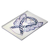 Zebra Stripe Awareness Ribbon Angel Art-Notebook Notizblock (Linke Seite)